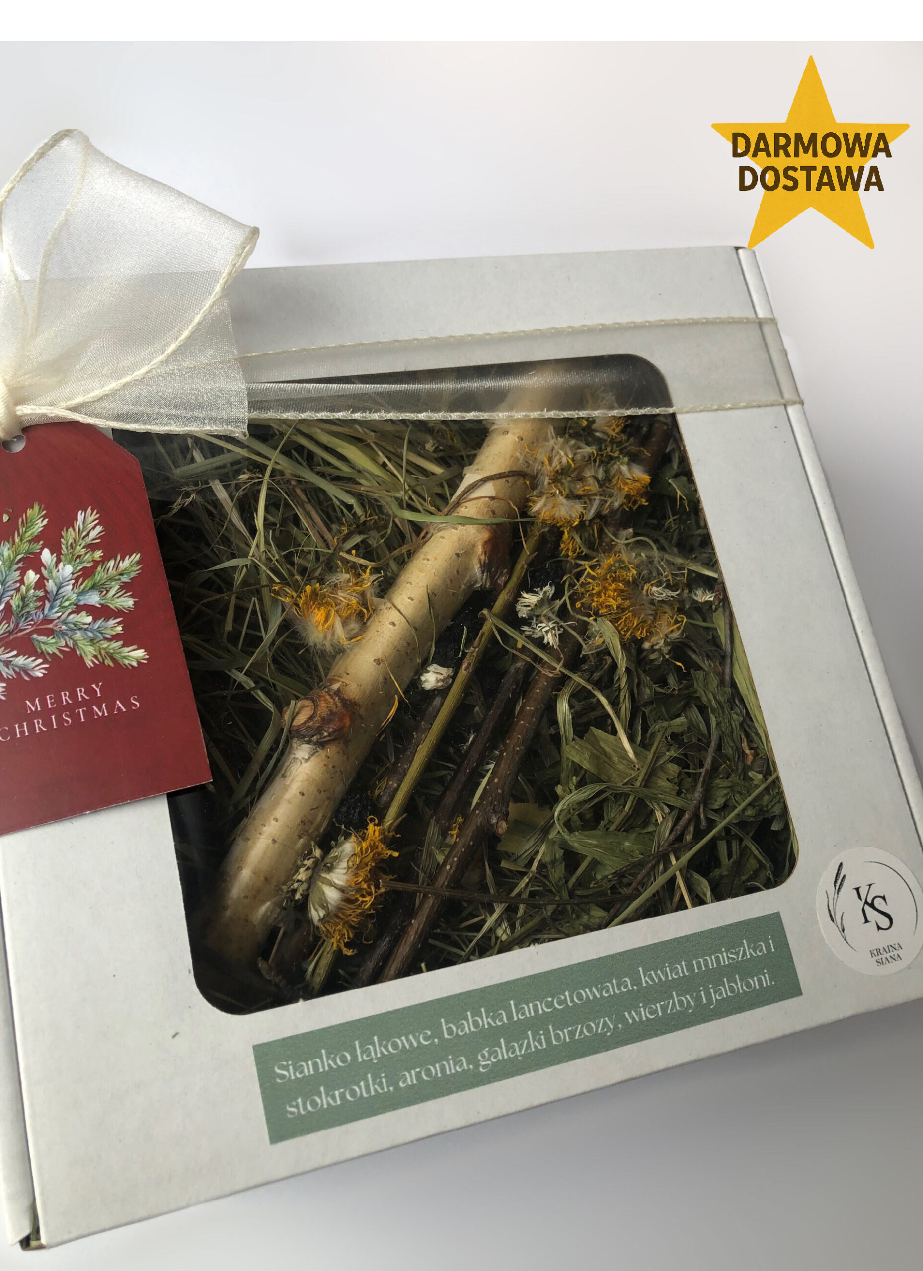 Paczka świąteczna siana dla królików